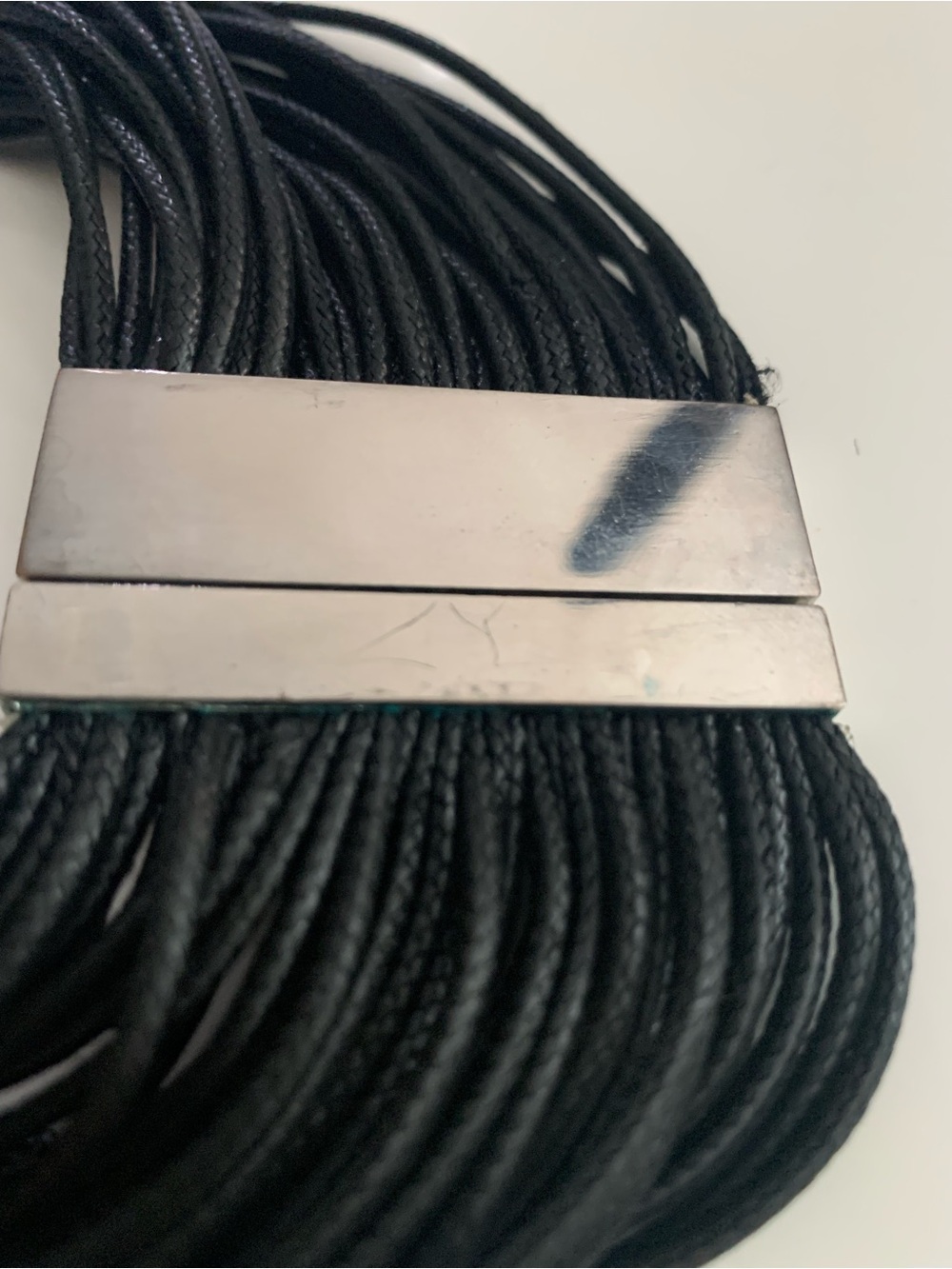 Black Multi-Strand Pendant Necklace by - Picture 4 of 12